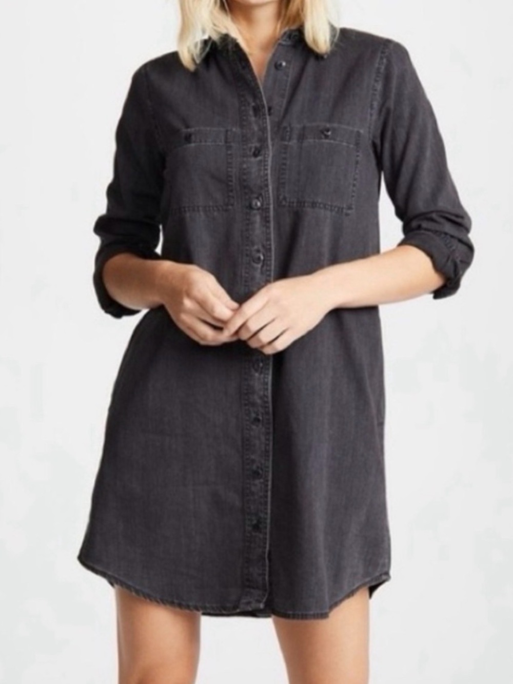 Madewell Black Button Down Dress